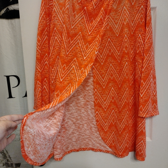 Tangerine lace top knit shirt size 3X - Picture 5 of 5